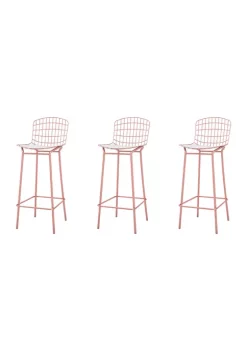 Flash Sale ❤️ Manhattan Comfort Madeline 41.73" Barstool, Set of 3 🌟 -Manhattan Comfort Online Shop Belk 1057