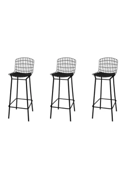 Flash Sale ❤️ Manhattan Comfort Madeline 41.73" Barstool, Set of 3 🌟 -Manhattan Comfort Online Shop Belk 1059