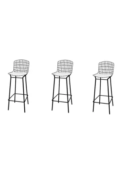 Flash Sale ❤️ Manhattan Comfort Madeline 41.73" Barstool, Set of 3 🌟 -Manhattan Comfort Online Shop Belk 1060