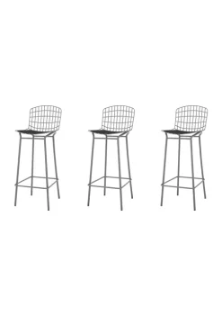 Flash Sale ❤️ Manhattan Comfort Madeline 41.73" Barstool, Set of 3 🌟 -Manhattan Comfort Online Shop Belk 1061