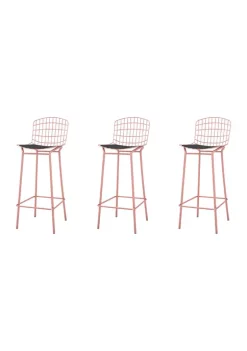 Flash Sale ❤️ Manhattan Comfort Madeline 41.73" Barstool, Set of 3 🌟 -Manhattan Comfort Online Shop Belk 1062
