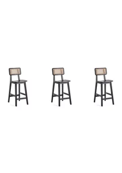 Coupon 😀 Manhattan Comfort Versailles Cane Counter Stool - Set of 3 😉 -Manhattan Comfort Online Shop Belk 1081