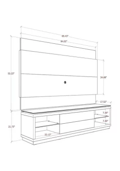 Flash Sale 🧨 Manhattan Comfort Lincoln 85" TV Stand and Panel ❤️ -Manhattan Comfort Online Shop Belk 1084