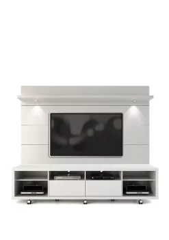 Hot Sale ⭐ Manhattan Comfort Cabrini TV Stand and Floating Wall TV Panel 2.2 Inch White Gloss 👍 -Manhattan Comfort Online Shop Belk 1195