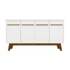 Flash Sale 🌟 Manhattan Comfort Yonkers 62.99 Inch Sideboard in Off White and Cinnamon 🧨