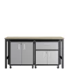 Best reviews of 🧨 Manhattan Comfort 3 Piece Gray Fortress Mobile Garage Cabinet and Worktable 2.0 💯 -Manhattan Comfort Online Shop Belk 1274