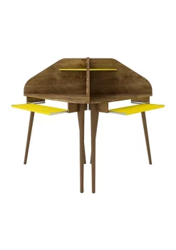 Promo 😀 Manhattan Comfort Bradley 4-Piece Round Sectional Cubicle Desk ✨ -Manhattan Comfort Online Shop Belk 1316