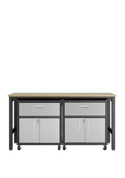 Top 10 🎁 Manhattan Comfort 3 Piece Gray Fortress Mobile Garage Cabinet and Worktable 4.0 🔔 -Manhattan Comfort Online Shop Belk 1349