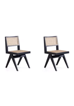 Hot Sale 👍 Manhattan Comfort Hamlet Cane Dining Chair - Set of 2 ⌛ -Manhattan Comfort Online Shop Belk 1366