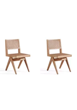 Hot Sale 👍 Manhattan Comfort Hamlet Cane Dining Chair - Set of 2 ⌛ -Manhattan Comfort Online Shop Belk 1367