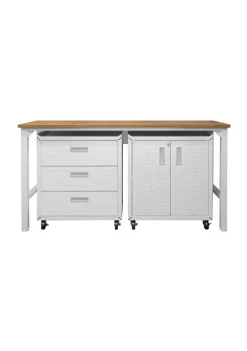 New 👏 Manhattan Comfort 3-Piece Fortress Mobile Space-Saving Garage Cabinet and Worktable 3.0 💯 -Manhattan Comfort Online Shop Belk 1382