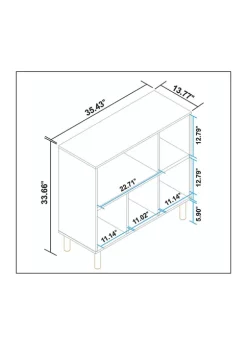Flash Sale 🥰 Manhattan Comfort Essex 33.66 Low Bookcase 👏 -Manhattan Comfort Online Shop Belk 1386