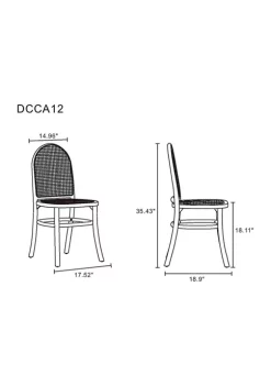Outlet 😉 Manhattan Comfort Paragon Cane Dining Chair 2.0 - Set of 4 🎁 -Manhattan Comfort Online Shop Belk 1402