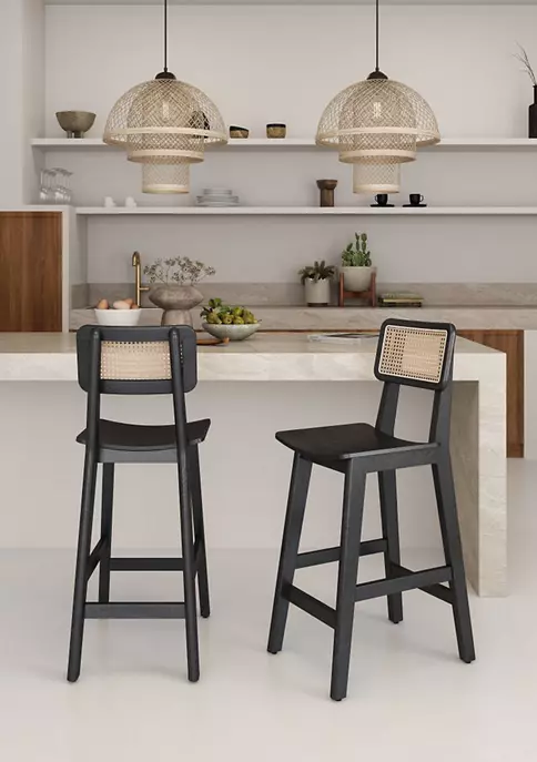 Wholesale โ๏ธ Manhattan Comfort Versailles Cane Counter Stool - Set of 2 ๐ 4 Wholesale โ๏ธ Manhattan Comfort Versailles Cane Counter Stool - Set of 2 ๐ - Image 2