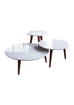 Outlet 💯 Manhattan Comfort Moore 3 Piece Round End Tables 🎉 -Manhattan Comfort Online Shop Belk 1521
