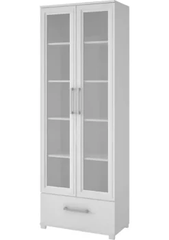 Best Sale 👏 Manhattan Comfort Serra Bookcase 1.0 in White ⌛