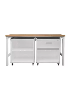 Brand new 🥰 Manhattan Comfort 3-Piece Fortress Mobile Space-Saving Garage Cabinet and Worktable 2.0 🌟 -Manhattan Comfort Online Shop Belk 1527