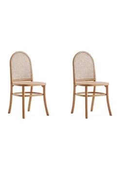 Deals 👍 Manhattan Comfort Paragon Cane Dining Chair 2.0 - Set of 2 💯
