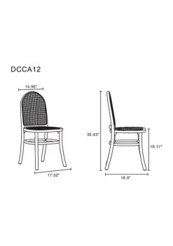 Deals 👍 Manhattan Comfort Paragon Cane Dining Chair 2.0 - Set of 2 💯 -Manhattan Comfort Online Shop Belk 1532