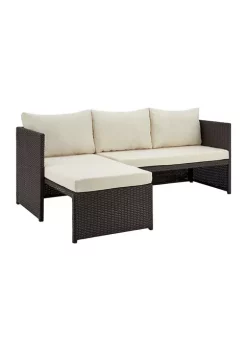 Best Pirce 👏 Manhattan Comfort Menton Patio 2-Seater and Lounge Chair with Coffee Table 🥰 -Manhattan Comfort Online Shop Belk 1564