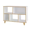 Hot Sale ❤️ Manhattan Comfort Minetta Low Bookcase in White 🤩 -Manhattan Comfort Online Shop Belk 1570