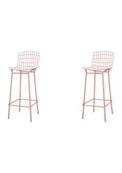 Hot Sale 🧨 Manhattan Comfort Madeline 41.73" Barstool, Set of 2 💯