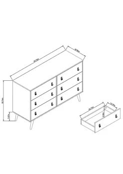 Promo 😀 Manhattan Comfort Amber Double Wide and Tall 👗 Dresser - Set of 2 👏 -Manhattan Comfort Online Shop Belk 1628