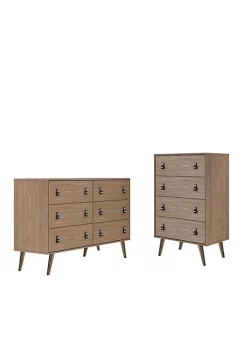 Promo 😀 Manhattan Comfort Amber Double Wide and Tall 👗 Dresser - Set of 2 👏 -Manhattan Comfort Online Shop Belk 1632