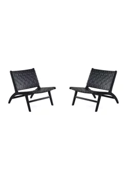 New 🧨 Manhattan Comfort Maintenon   Accent Chair - Set of 2 😀