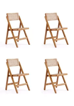 Best Pirce ❤️ Manhattan Comfort Pullman Cane Dining Folding Chair - Set of 4 👏 -Manhattan Comfort Online Shop Belk 1653