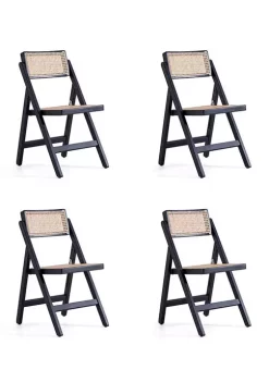 Best Pirce ❤️ Manhattan Comfort Pullman Cane Dining Folding Chair - Set of 4 👏 -Manhattan Comfort Online Shop Belk 1654