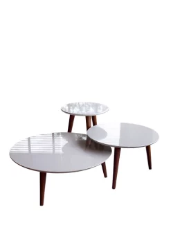 New ❤️ Manhattan Comfort Moore 3 Piece Round End Tables 😍 -Manhattan Comfort Online Shop Belk 1728