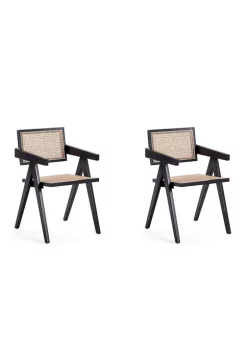 Hot Sale 🤩 Manhattan Comfort Hamlet Cane Dining Arm Chair - Set of 2 👏 -Manhattan Comfort Online Shop Belk 1750