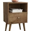 Coupon ⌛ Manhattan Comfort Liberty Nightstand 1.0 in Rustic Brown ⭐ -Manhattan Comfort Online Shop Belk 1765
