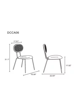 Hot Sale ❤️ Manhattan Comfort Jardin Cane Dining Chair- Set of 4 😍 -Manhattan Comfort Online Shop Belk 1771