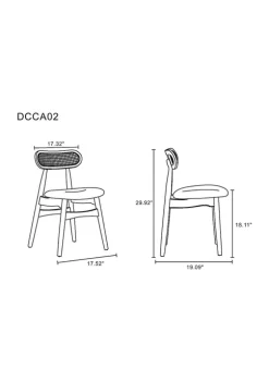 Best Pirce 👏 Manhattan Comfort Colbert Cane Dining Chair- Set of 4 😀 -Manhattan Comfort Online Shop Belk 1778