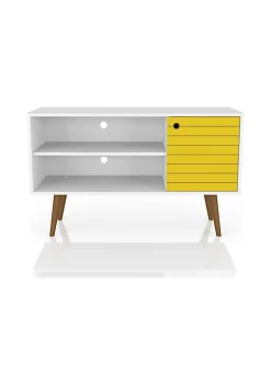 Buy 🤩 Manhattan Comfort Liberty 42.52" TV Stand in White and Yellow 👍