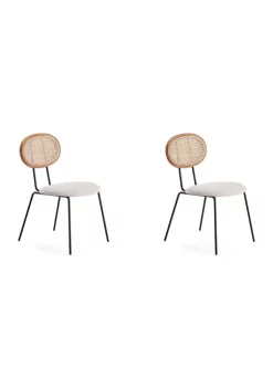 Outlet ๐งจ Manhattan Comfort Jardin Cane Dining Chair - Set of 2 โจ