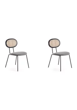 Outlet 🧨 Manhattan Comfort Jardin Cane Dining Chair - Set of 2 ✨ -Manhattan Comfort Online Shop Belk 1886