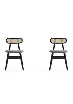 Outlet ๐ Manhattan Comfort Colbert Cane Dining Chair - Set of 2 ๐