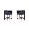 Flash Sale 🔔 Manhattan Comfort Kingsley Counter Stool in Black and Dark Walnut (Set of 2) 🎁 -Manhattan Comfort Online Shop Belk 1918