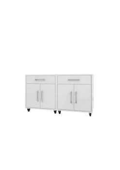 Best reviews of ✔️ Manhattan Comfort Eiffel Mobile Garage Cabinet (Set of 2) 🥰