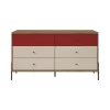 Hot Sale 🔥 Manhattan Comfort Joy 59" Double 👗 Dresser in Red ✔️ -Manhattan Comfort Online Shop Belk 2020