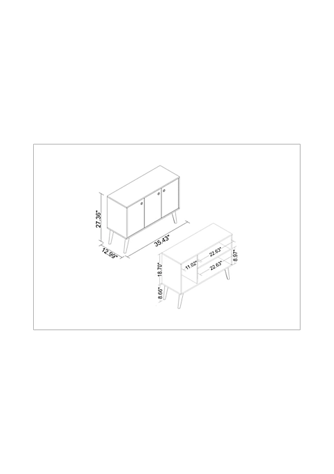 Best deal โ๏ธ Manhattan Comfort Bromma 35.43" Buffet Stand in White ๐ 6 Best deal โ๏ธ Manhattan Comfort Bromma 35.43" Buffet Stand in White ๐ - Image 4