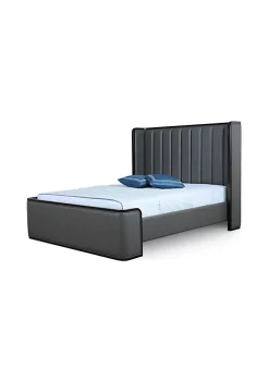 Brand new 🌟 Manhattan Comfort Kingdom Queen-Size Bed in Graphite 🛒