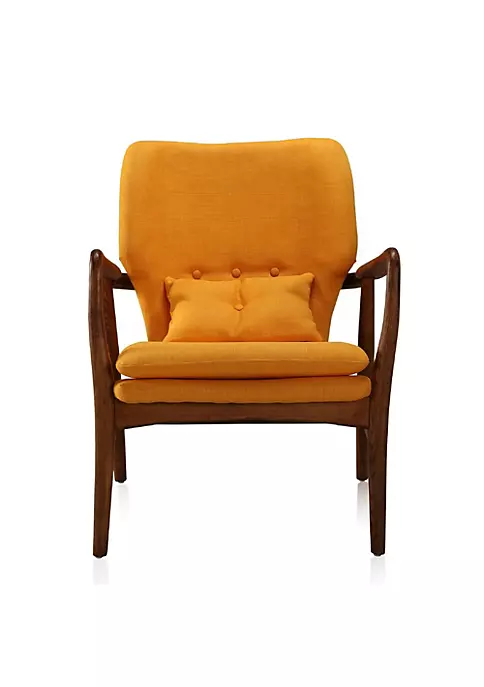 Deals 😀 Manhattan Comfort Bradley Accent Chair in Yellow and Walnut (Set of 2) ✨ 6 Deals 😀 Manhattan Comfort Bradley Accent Chair in Yellow and Walnut (Set of 2) ✨ - Image 4