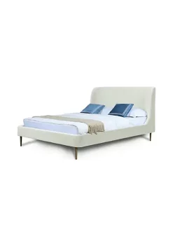 Hot Sale 👏 Manhattan Comfort Heather Queen Bed in Cream 🎁