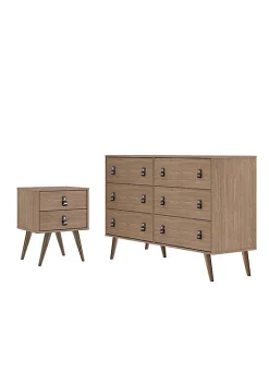 Cheap 🎁 Manhattan Comfort Amber Double Wide 👗 Dresser and Nightstand - Set of 2 😍