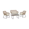 Best Pirce 👏 Manhattan Comfort Antibes 2.0 Patio 4-Person Conversation Set with Coffee Table with Cream Cushions 👍 -Manhattan Comfort Online Shop Belk 2130
