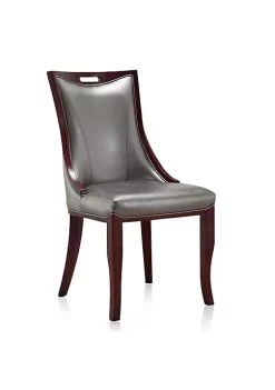 Brand new ⌛ Manhattan Comfort Emperor Dining Chair (Set of Two) in Silver and Walnut 💯 -Manhattan Comfort Online Shop Belk 2142